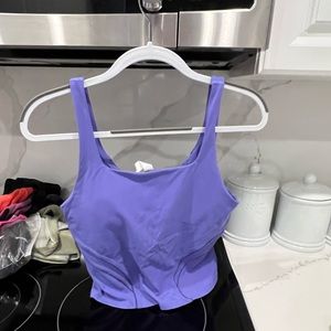 Lululemon NWT Size 8 Charged Indigo Nulu & Mesh Back Yoga Tank.